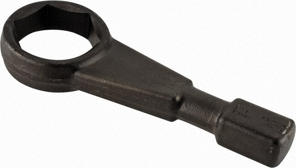 Proto - 3-1/2" 6 Point Striking Box Wrench - Single End, 4-31/32" Head Diam x 1-23/32" Head Thickness, 14-1/8" OAL, Steel, Black Finish - Exact Tooling
