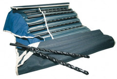 Chicago-Latrobe - 1/8 to 1/2", 118° Point, Oxide Finish, High Speed Steel Taper Length Drill Bit Set - Exact Tooling