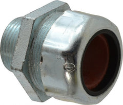 Thomas & Betts - 0.88 to 1.065" Cable Capacity, Liquidtight, Straight Strain Relief Cord Grip - 1 NPT Thread, 2-3/8" Long, Iron - Exact Tooling