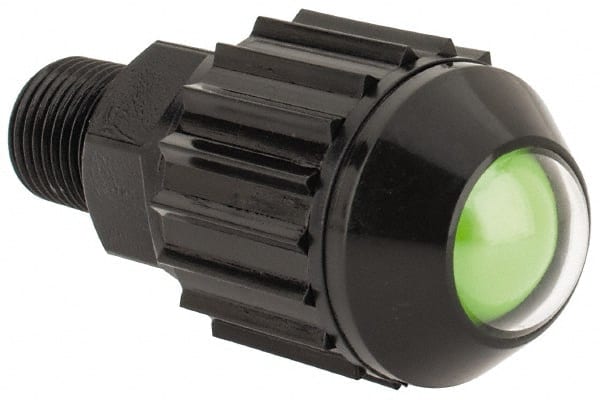 Norgren - 1/8" Male NPTF Bottom Rotowink Pressure Indicator - 15 to 150 psiG, Green Unactuated Color & Red Actuated Color - Exact Tooling
