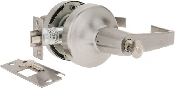 Yale - Light/Medium Duty Classroom Lever Lockset - 2-3/4" Back Set, Key in Lever Cylinder, Satin Chrome Finish - Exact Tooling