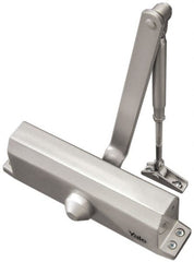 Yale - 42" Door Width, 9-3/4" Closer Body Length, Non-Handed Door Closer Manual Damper - Aluminum Finish, Non-Handed - Exact Tooling
