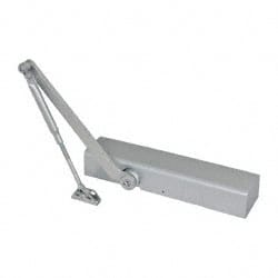 Yale - 48" Door Width, 13" Closer Body Length, Non-Handed Door Closer Manual Damper - Aluminum Finish, Non-Handed - Exact Tooling