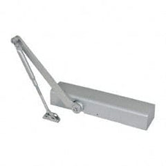 Yale - 48" Door Width, 13" Closer Body Length, Non-Handed Door Closer Manual Damper - Aluminum Finish, Non-Handed - Exact Tooling