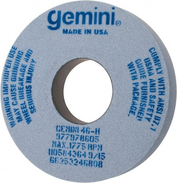 Norton - 14" Diam x 5" Hole x 2" Thick, H Hardness, 46 Grit Surface Grinding Wheel - Aluminum Oxide, Type 1, Coarse Grade, 1,775 Max RPM, No Recess - Exact Tooling