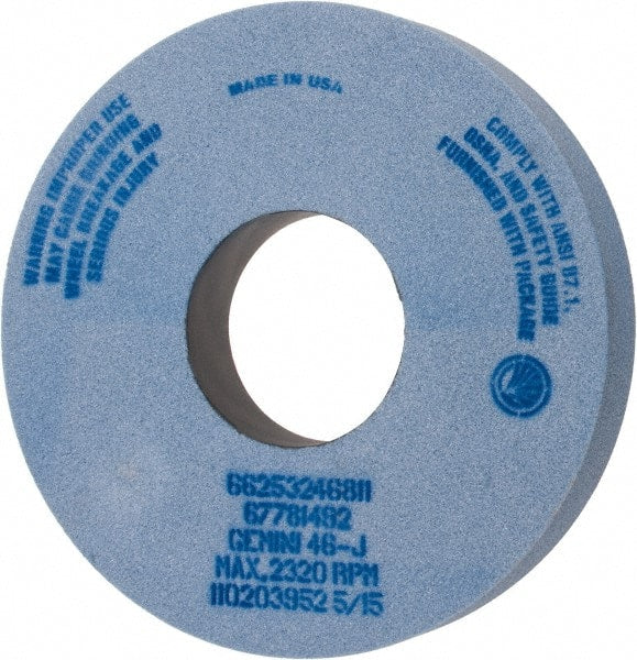 Norton - 14" Diam x 5" Hole x 2" Thick, J Hardness, 46 Grit Surface Grinding Wheel - Aluminum Oxide, Type 1, Coarse Grade, 2,320 Max RPM, No Recess - Exact Tooling