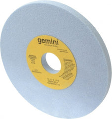 Norton - 7" Diam x 1-1/4" Hole x 1/2" Thick, H Hardness, 60 Grit Surface Grinding Wheel - Aluminum Oxide, Type 1, Medium Grade, 3,600 Max RPM, No Recess - Exact Tooling