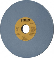 Norton - 8" Diam x 1-1/4" Hole x 1/2" Thick, K Hardness, 80 Grit Surface Grinding Wheel - Aluminum Oxide, Type 1, Medium Grade, 3,600 Max RPM, No Recess - Exact Tooling