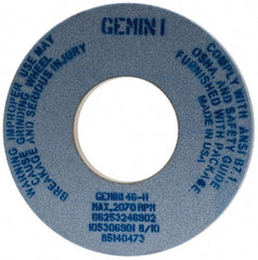 Norton - 12" Diam x 5" Hole x 1" Thick, H Hardness, 46 Grit Surface Grinding Wheel - Aluminum Oxide, Type 1, Coarse Grade, 2,070 Max RPM, No Recess - Exact Tooling