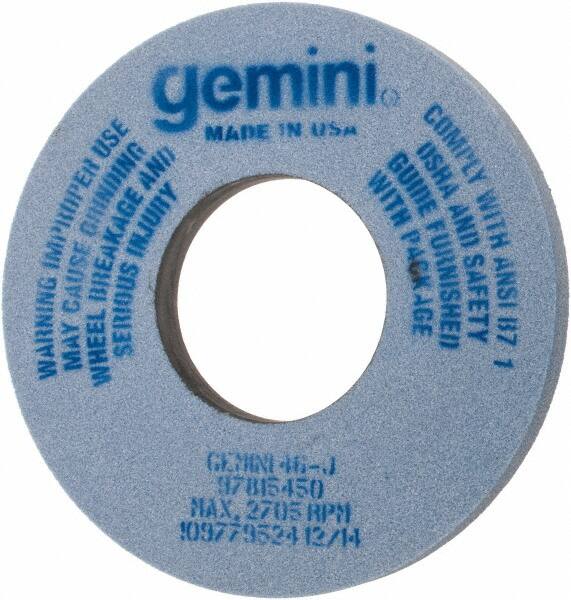 Norton - 12" Diam x 5" Hole x 1" Thick, J Hardness, 46 Grit Surface Grinding Wheel - Aluminum Oxide, Type 1, Coarse Grade, 2,705 Max RPM, No Recess - Exact Tooling