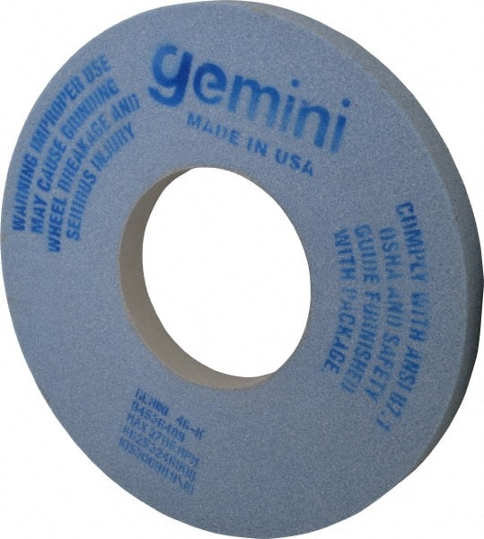 Norton - 12" Diam x 5" Hole x 1" Thick, K Hardness, 46 Grit Surface Grinding Wheel - Aluminum Oxide, Type 1, Coarse Grade, 2,705 Max RPM, No Recess - Exact Tooling
