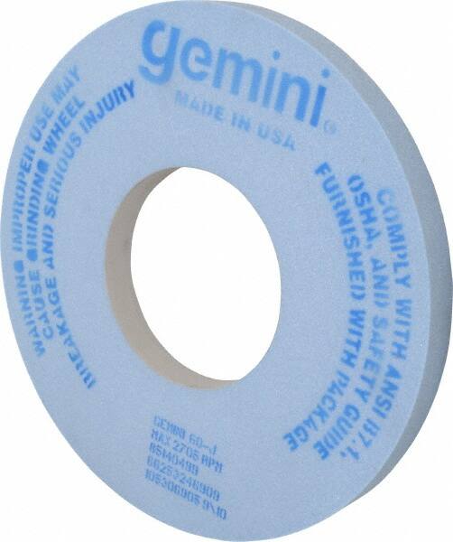 Norton - 12" Diam x 5" Hole x 1" Thick, J Hardness, 60 Grit Surface Grinding Wheel - Aluminum Oxide, Type 1, Medium Grade, 2,705 Max RPM, No Recess - Exact Tooling