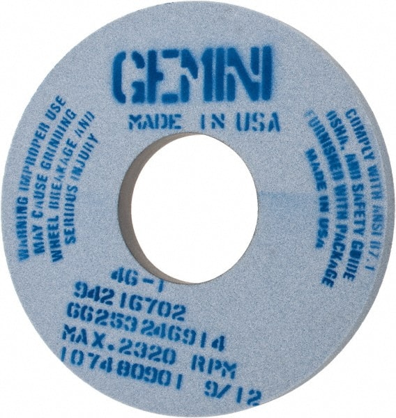 Norton - 14" Diam x 5" Hole x 1" Thick, I Hardness, 46 Grit Surface Grinding Wheel - Aluminum Oxide, Type 1, Coarse Grade, 2,320 Max RPM, No Recess - Exact Tooling