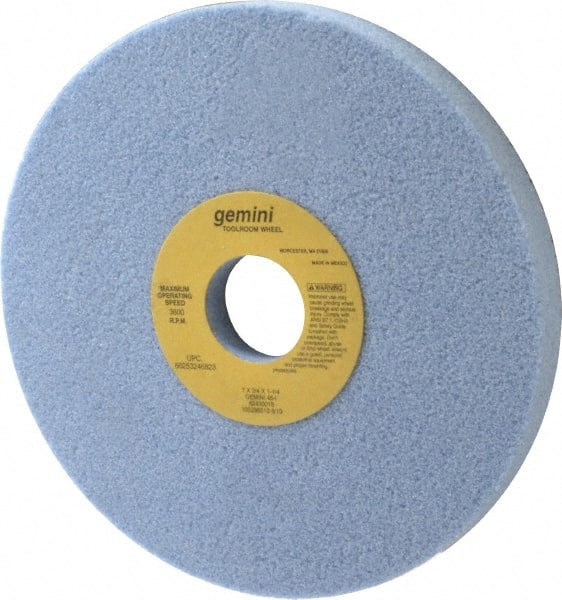 Norton - 7" Diam x 1-1/4" Hole x 3/4" Thick, I Hardness, 46 Grit Surface Grinding Wheel - Aluminum Oxide, Type 5, Coarse Grade, 3,600 Max RPM, One-Side Recess - Exact Tooling