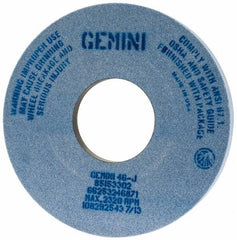 Norton - 14" Diam x 5" Hole x 1-1/2" Thick, J Hardness, 46 Grit Surface Grinding Wheel - Aluminum Oxide, Type 5, Coarse Grade, 2,320 Max RPM, One-Side Recess - Exact Tooling
