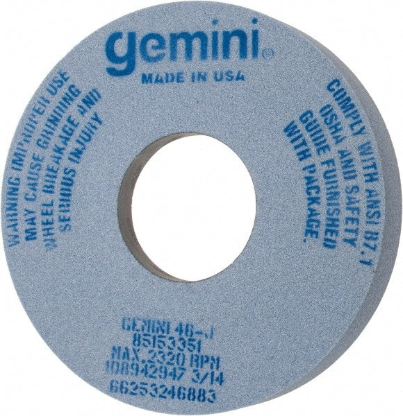 Norton - 14" Diam x 5" Hole x 2" Thick, J Hardness, 46 Grit Surface Grinding Wheel - Aluminum Oxide, Type 5, Coarse Grade, 2,320 Max RPM, One-Side Recess - Exact Tooling