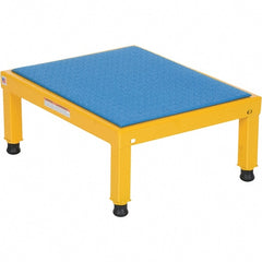 Vestil - 9" High x 19" Wide x 24" Deep, Yellow Step Stand - Steel, 500 Lb Capacity - Exact Tooling