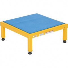Vestil - 9" High x 24" Wide x 24" Deep, Yellow Step Stand - Steel, 500 Lb Capacity - Exact Tooling