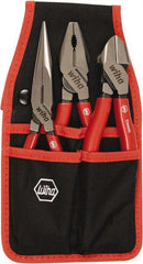 Wiha - 3 Piece Cutting Plier Set - Comes in Clamshell - Exact Tooling