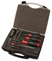 Wiha - 59 Piece Hex Bits, Pozi Bits, Square Bits, Torque Control Bits & Torx Bits Screwdriver Set - Exact Tooling