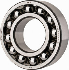 SKF - 35mm Bore Diam, 72mm OD, Open Self Aligning Radial Ball Bearing - 23mm Wide, 2 Rows, Round Bore, 1,980 Lb Static Capacity, 6,900 Lb Dynamic Capacity - Exact Tooling