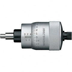 Starrett - 1 Inch, 2-1/16 Inch Plain Thimble, 5/16 Inch Diameter x 1-7/16 Inch Long Spindle, Mechanical Micrometer Head - Exact Tooling