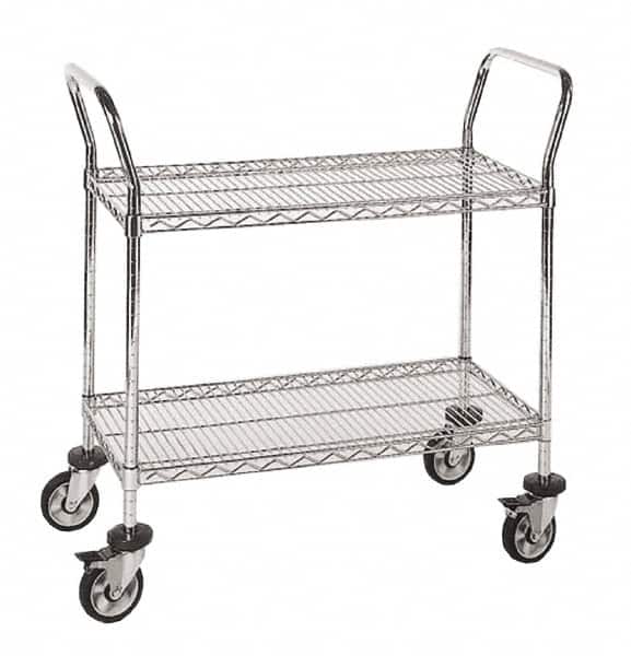 Quantum Storage - 3" High, Open Shelving Wire Shelving Polywheel - Exact Tooling