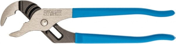 Channellock - 10" OAL, 2" Max Capacity, 7 Position Tongue & Groove Pliers - V-Jaws, Plastic Dipped Handles - Exact Tooling