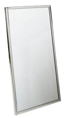 Bradley - 18 Inch Wide x 36 Inch High, Theft Resistant Rectangular Glass Washroom Mirror - Stainless Steel Frame - Exact Tooling