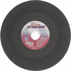 Sait - 14" Aluminum Oxide Cutoff Wheel - 3/32" Thick, 1" Arbor, 4,400 Max RPM, Use with Chop Saws - Exact Tooling