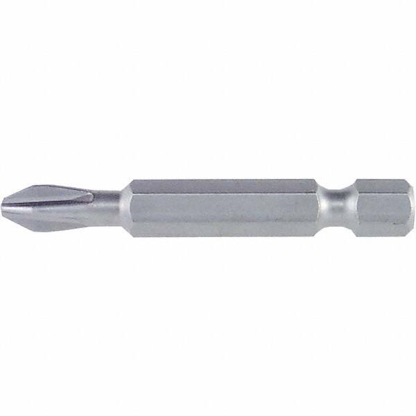 Wiha - #2 Power Bit - 1/4" Drive, 2-3/4" OAL - Exact Tooling
