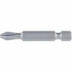 Wiha - #2 Power Bit - 1/4" Drive, 2-3/4" OAL - Exact Tooling