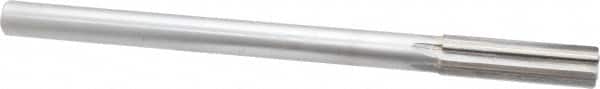 Made in USA - 5/8" Carbide-Tipped 6 Flute Chucking Reamer - Straight Flute, 0.5615" Straight Shank, 2-1/4" Flute Length, 9" OAL - Exact Tooling