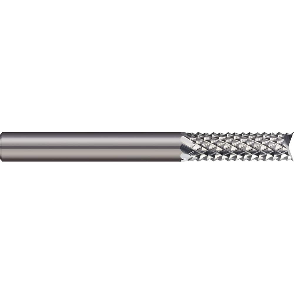 Micro 100 - 3/16" Diam, 5/8" LOC, 1/4" Shank Diam, Fishtail Point Diamond-Pattern Router Bit - Exact Tooling