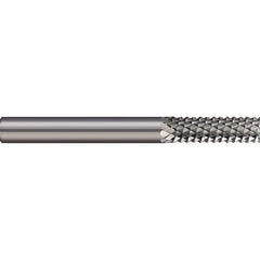 Micro 100 - 3/16" Diam, 5/8" LOC, 3/16" Shank Diam, Plain (No End) Diamond-Pattern Router Bit - Exact Tooling