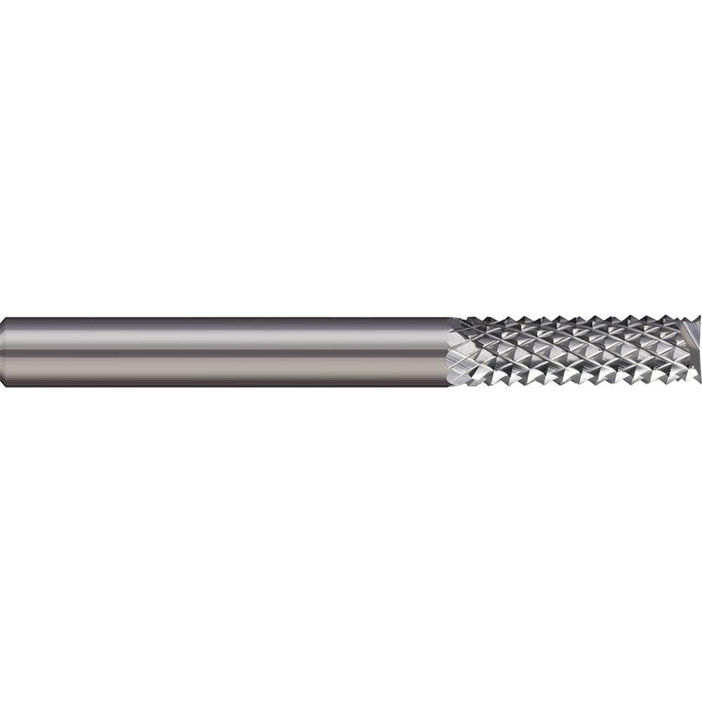 Micro 100 - 1/4" Diam, 1" LOC, 1/4" Shank Diam, End Mill-End Diamond-Pattern Router Bit - Exact Tooling