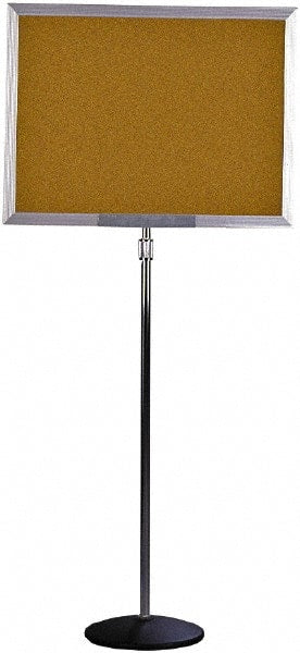 Ghent - 96-1/2" Wide x 48-1/2" High Open Cork Bulletin Board - Rubber, Black - Exact Tooling