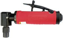 Universal Tool - 1/4" Collet, Angle Handle, Angle Air Die Grinder - 12,000 RPM, Rear Exhaust, 16 CFM, 0.45 hp, 90 psi, 1/4 NPT - Exact Tooling