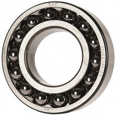 SKF - 40mm Bore Diam, 80mm OD, Open Self Aligning Radial Ball Bearing - 23mm Wide, 2 Rows, Round Bore, 2,250 Lb Static Capacity, 7,170 Lb Dynamic Capacity - Exact Tooling