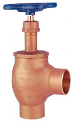 NIBCO - 2" Pipe, Class 125, Soldered Bronze Renewable Angle Gate Valve - 200 WOG, 125 WSP, Screw-In Bonnet - Exact Tooling