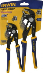 Irwin - 2 Piece GrooveLock Plier Set - Comes in Display Card - Exact Tooling