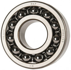 SKF - 30mm Bore Diam, 72mm OD, Open Self Aligning Radial Ball Bearing - 27mm Wide, 2 Rows, Round Bore, 1,980 Lb Static Capacity, 7,010 Lb Dynamic Capacity - Exact Tooling