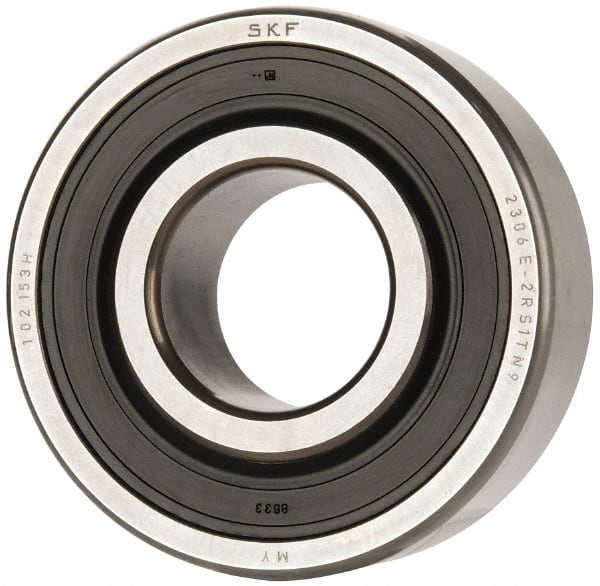 SKF - 30mm Bore Diam, 72mm OD, Double Seal Self Aligning Radial Ball Bearing - 27mm Wide, 2 Rows, Round Bore, 1,980 Lb Static Capacity, 7,010 Lb Dynamic Capacity - Exact Tooling