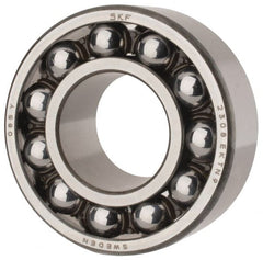 SKF - 40mm Bore Diam, 90mm OD, Open Self Aligning Radial Ball Bearing - 33mm Wide, 2 Rows, Round Bore, 3,600 Lb Static Capacity, 12,100 Lb Dynamic Capacity - Exact Tooling