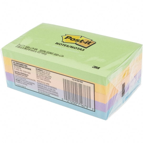 3M - 100 Sheet, 3 x 5", Note Pad/Writing Pad/Notebook - Ultra Colors - Exact Tooling