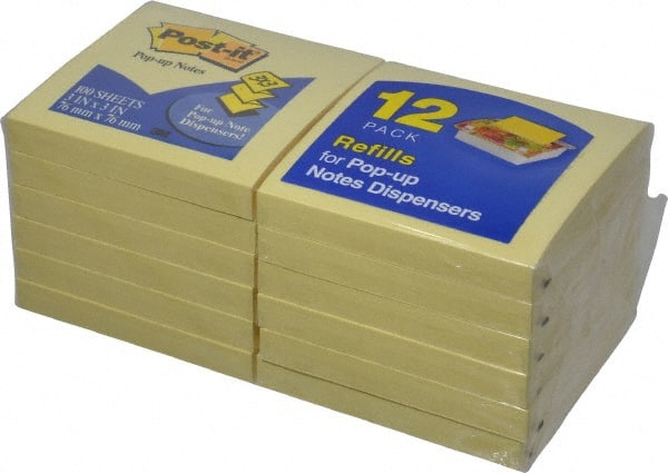 3M - 100 Sheet, 3 x 3", Note Pad/Writing Pad/Notebook - Yellow - Exact Tooling