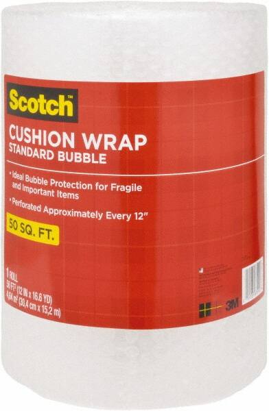 3M - 50' Long x 12" Wide, Cushion Wrap - Clear - Exact Tooling