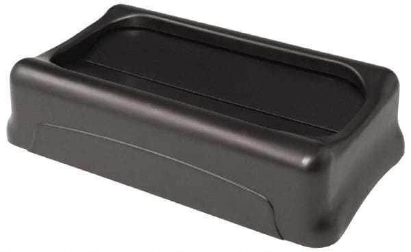Rubbermaid - Rectangle Lid for Use with 23 Gal Rectangular Trash Cans - Black, Plastic, For Slim Jim Trash Cans - Exact Tooling
