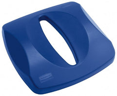 Rubbermaid - Square Lid for Use with 23 Gal Square Recycle Containers - Blue, Plastic, For 3569 - Exact Tooling