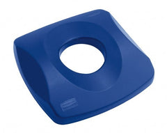 Rubbermaid - Square Lid for Use with 23 Gal Square Recycle Containers - Blue, Plastic, For 3569 - Exact Tooling